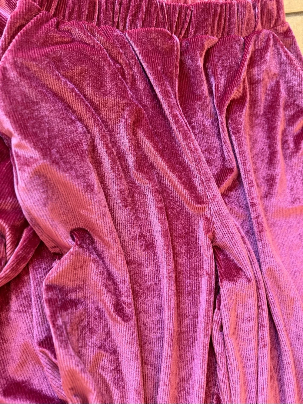 Free People Velvet Corduroy Matching Set Berry Pink Size Small